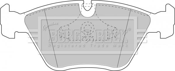 Borg & Beck BBP1407 - Тормозные колодки, дисковые, комплект autosila-amz.com