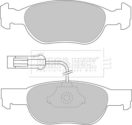 Borg & Beck BBP1418 - Тормозные колодки, дисковые, комплект autosila-amz.com