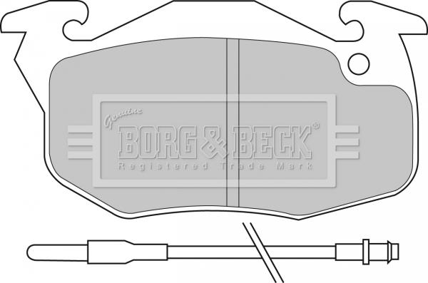 Borg & Beck BBP1425 - Тормозные колодки, дисковые, комплект autosila-amz.com