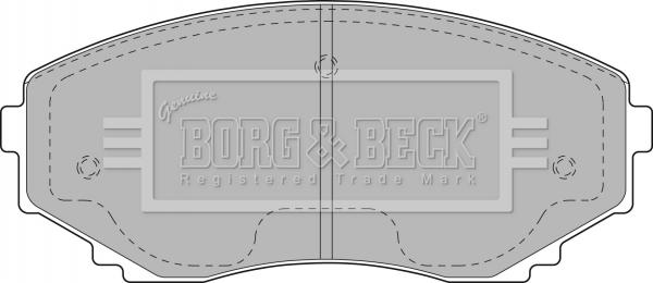 Borg & Beck BBP1472 - Тормозные колодки, дисковые, комплект autosila-amz.com