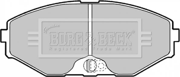 Borg & Beck BBP1598 - Тормозные колодки, дисковые, комплект autosila-amz.com