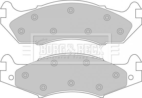 Borg & Beck BBP1566 - Тормозные колодки, дисковые, комплект autosila-amz.com