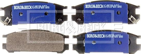 Borg & Beck BBP1508 - Тормозные колодки, дисковые, комплект autosila-amz.com
