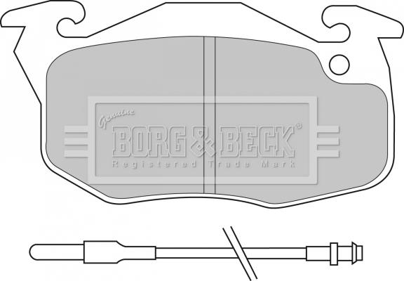 Borg & Beck BBP1532 - Тормозные колодки, дисковые, комплект autosila-amz.com