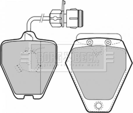 Borg & Beck BBP1577 - Тормозные колодки, дисковые, комплект autosila-amz.com