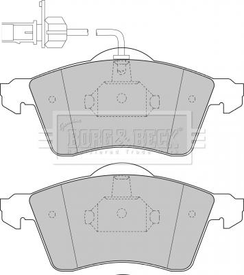 Borg & Beck BBP1692 - Тормозные колодки, дисковые, комплект autosila-amz.com