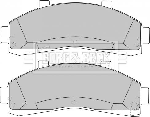 Borg & Beck BBP1644 - Тормозные колодки, дисковые, комплект autosila-amz.com