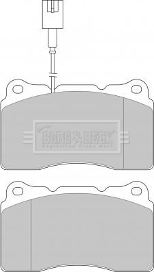 Borg & Beck BBP1655 - Тормозные колодки, дисковые, комплект autosila-amz.com