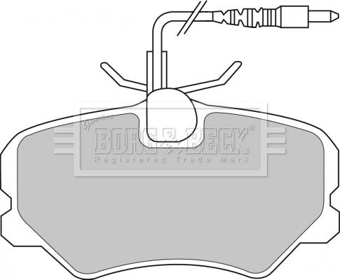 Borg & Beck BBP1608 - Тормозные колодки, дисковые, комплект autosila-amz.com