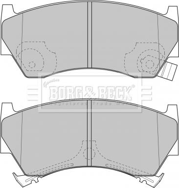 Borg & Beck BBP1613 - Тормозные колодки, дисковые, комплект autosila-amz.com