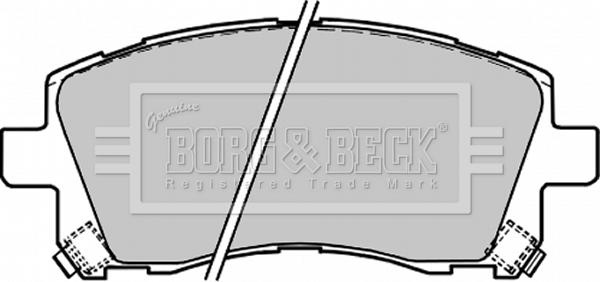 Borg & Beck BBP1680 - Тормозные колодки, дисковые, комплект autosila-amz.com