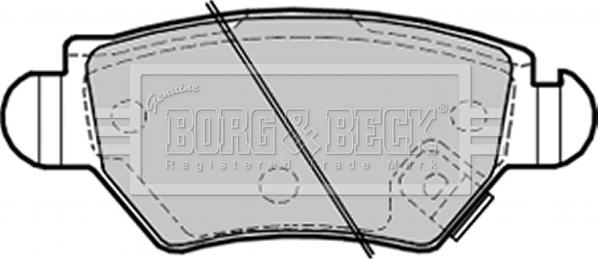 Borg & Beck BBP1687 - Тормозные колодки, дисковые, комплект autosila-amz.com