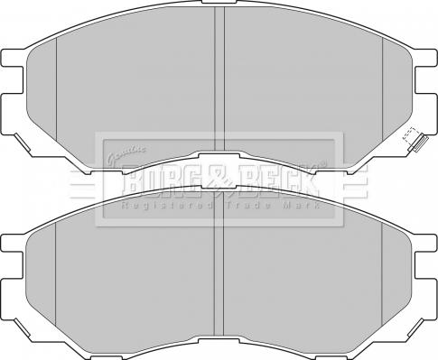 Borg & Beck BBP1637 - Тормозные колодки, дисковые, комплект autosila-amz.com