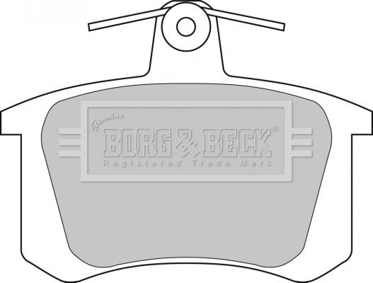 Borg & Beck BBP1628 - Тормозные колодки, дисковые, комплект autosila-amz.com