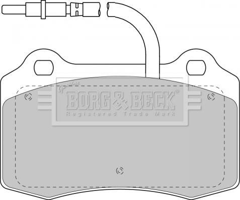 Borg & Beck BBP1674 - Тормозные колодки, дисковые, комплект autosila-amz.com