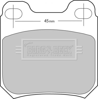 Borg & Beck BBP1678 - Тормозные колодки, дисковые, комплект autosila-amz.com