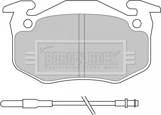 Borg & Beck BBP1097 - Тормозные колодки, дисковые, комплект autosila-amz.com