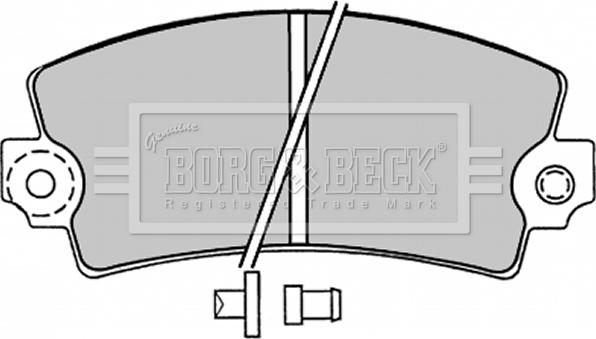 Borg & Beck BBP1047 - Тормозные колодки, дисковые, комплект autosila-amz.com
