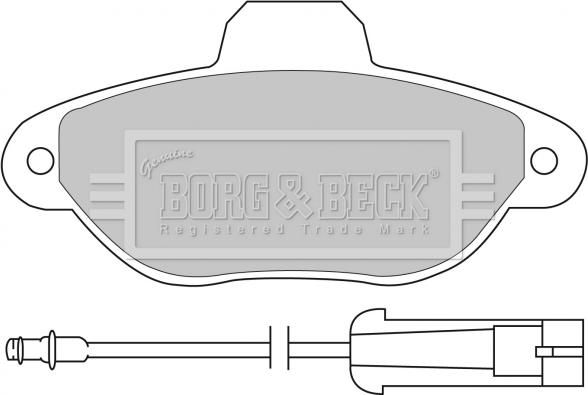 Borg & Beck BBP1059 - Тормозные колодки, дисковые, комплект autosila-amz.com