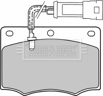 Borg & Beck BBP1058 - Тормозные колодки, дисковые, комплект autosila-amz.com