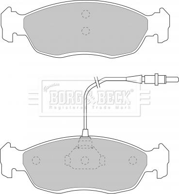 Borg & Beck BBP1069 - Тормозные колодки, дисковые, комплект autosila-amz.com