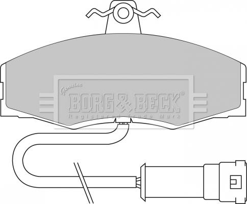 Borg & Beck BBP1060 - Тормозные колодки, дисковые, комплект autosila-amz.com