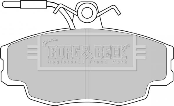 Borg & Beck BBP1062 - Тормозные колодки, дисковые, комплект autosila-amz.com
