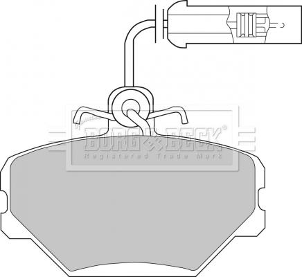 Borg & Beck BBP1086 - Тормозные колодки, дисковые, комплект autosila-amz.com