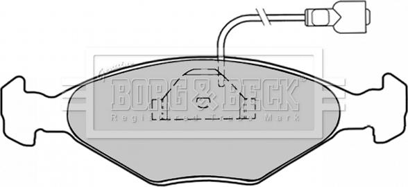 Borg & Beck BBP1029 - Тормозные колодки, дисковые, комплект autosila-amz.com