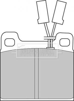 Borg & Beck BBP1025 - Тормозные колодки, дисковые, комплект autosila-amz.com