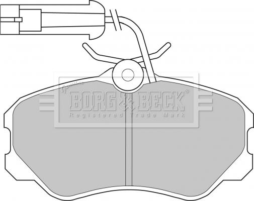 Borg & Beck BBP1142 - Тормозные колодки, дисковые, комплект autosila-amz.com