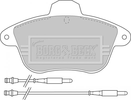 Borg & Beck BBP1159 - Тормозные колодки, дисковые, комплект autosila-amz.com