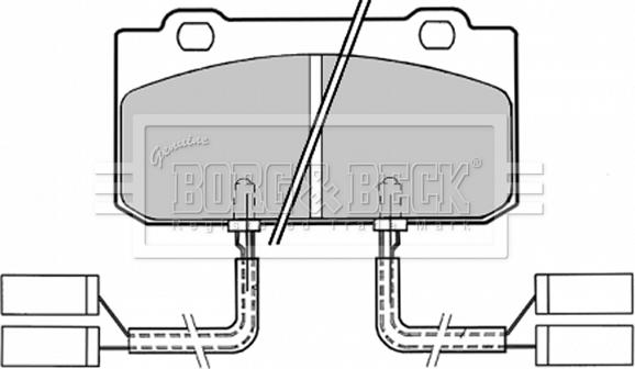 Borg & Beck BBP1154 - Тормозные колодки, дисковые, комплект autosila-amz.com