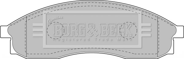 Borg & Beck BBP1151 - Тормозные колодки, дисковые, комплект autosila-amz.com