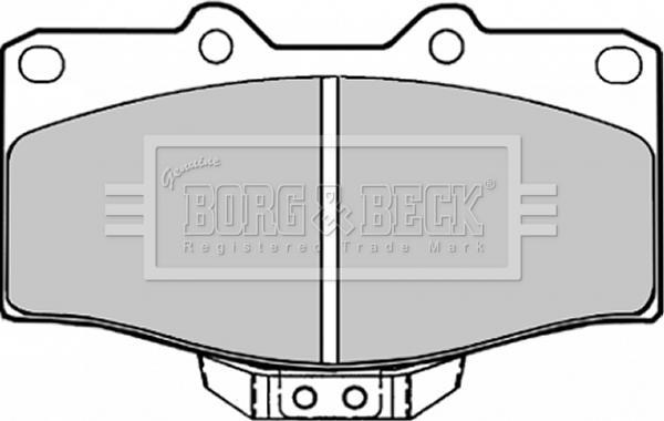 Borg & Beck BBP1152 - Тормозные колодки, дисковые, комплект autosila-amz.com