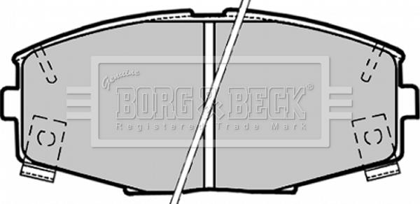 Borg & Beck BBP1164 - Тормозные колодки, дисковые, комплект autosila-amz.com