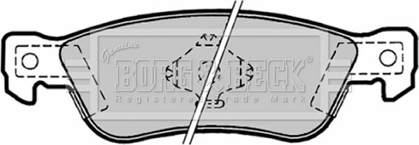 Borg & Beck BBP1163 - Тормозные колодки, дисковые, комплект autosila-amz.com