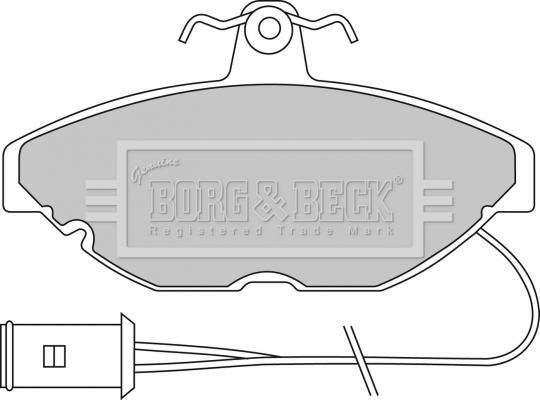 Borg & Beck BBP1115 - Тормозные колодки, дисковые, комплект autosila-amz.com