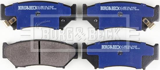 Borg & Beck BBP1184 - Тормозные колодки, дисковые, комплект autosila-amz.com
