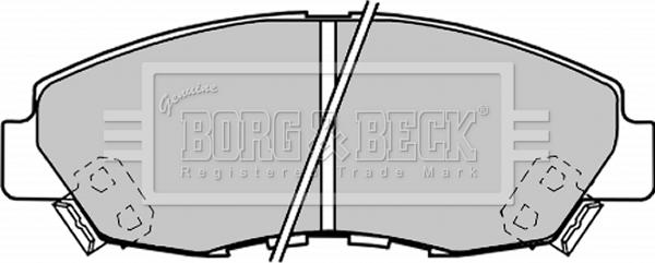 Borg & Beck BBP1187 - Тормозные колодки, дисковые, комплект autosila-amz.com