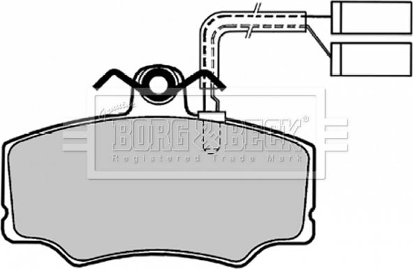 Borg & Beck BBP1139 - Тормозные колодки, дисковые, комплект autosila-amz.com