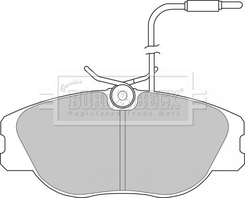 Borg & Beck BBP1134 - Тормозные колодки, дисковые, комплект autosila-amz.com