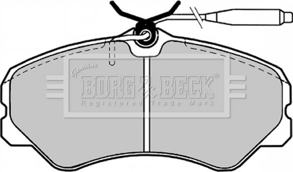 Borg & Beck BBP1130 - Тормозные колодки, дисковые, комплект autosila-amz.com