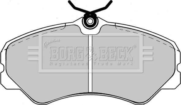 Borg & Beck BBP1125 - Тормозные колодки, дисковые, комплект autosila-amz.com