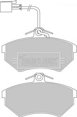 Borg & Beck BBP1123 - Тормозные колодки, дисковые, комплект autosila-amz.com