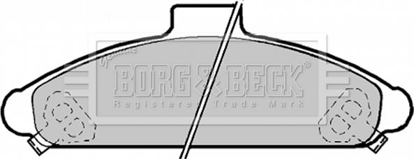 Borg & Beck BBP1172 - Тормозные колодки, дисковые, комплект autosila-amz.com