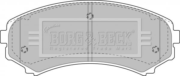 Borg & Beck BBP1891 - Тормозные колодки, дисковые, комплект autosila-amz.com