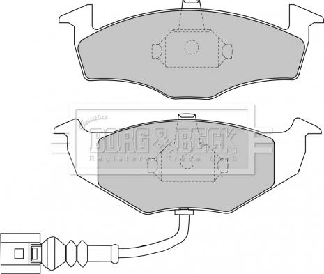 Borg & Beck BBP1846 - Тормозные колодки, дисковые, комплект autosila-amz.com