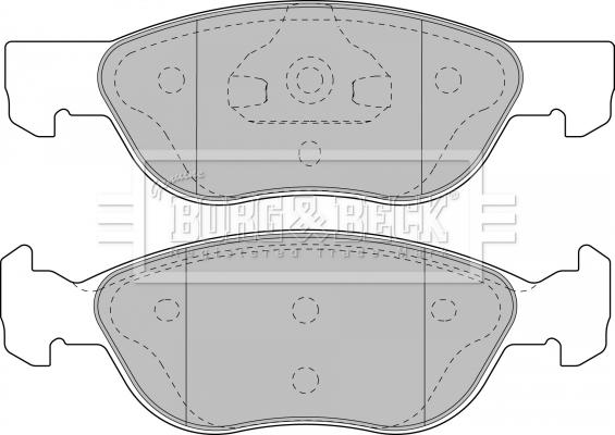 Borg & Beck BBP1859 - Тормозные колодки, дисковые, комплект autosila-amz.com