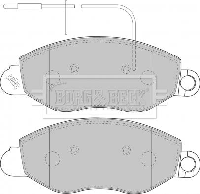 Borg & Beck BBP1850 - Тормозные колодки, дисковые, комплект autosila-amz.com
